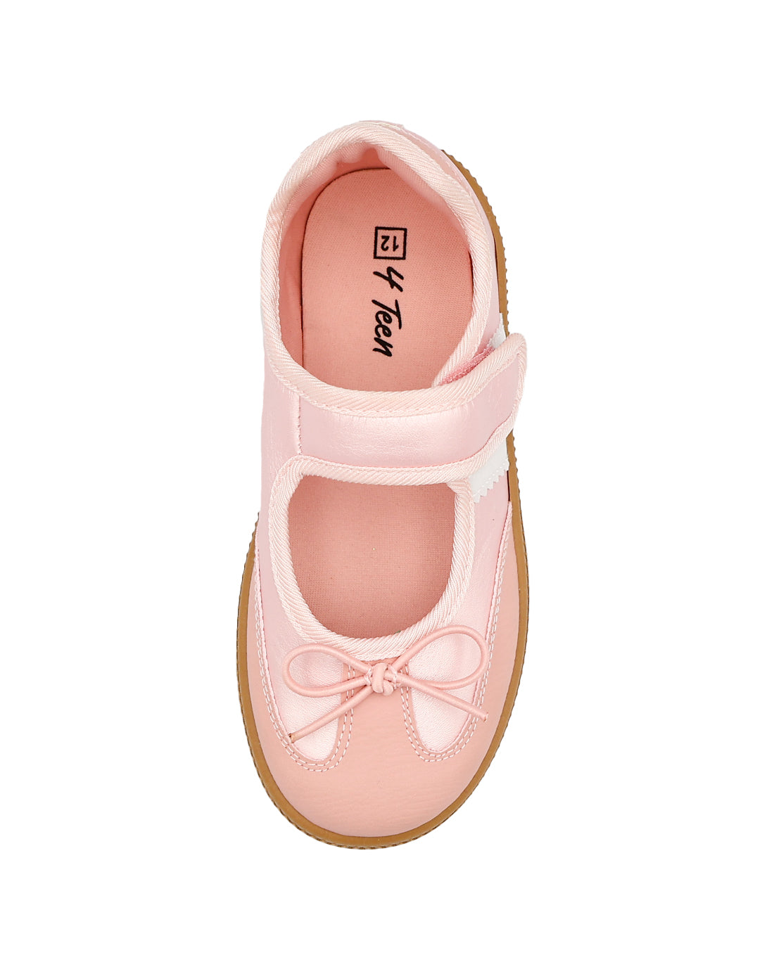 Girls Bow Detail Velcro Sneaker Pumps