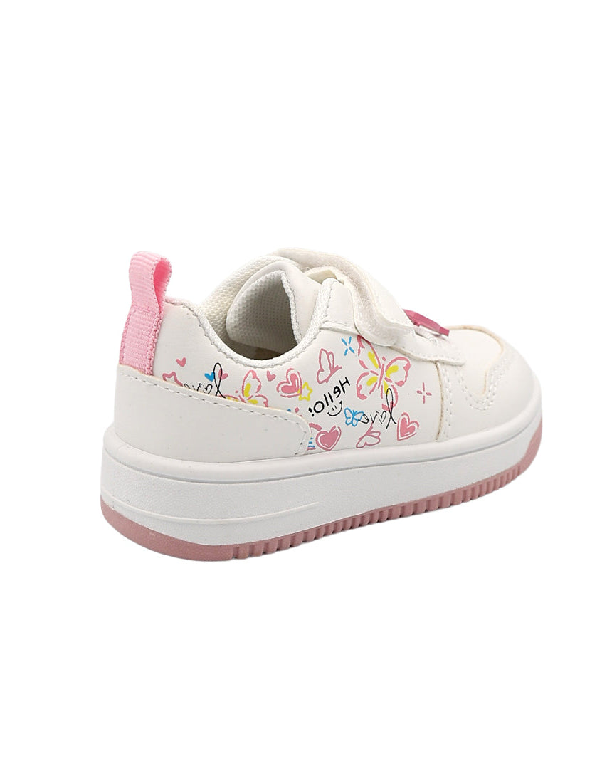Girls Butterfly Graffiti Detail Sneaker