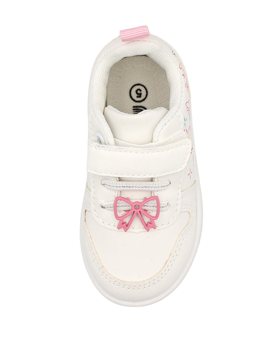 Girls Butterfly Graffiti Detail Sneaker