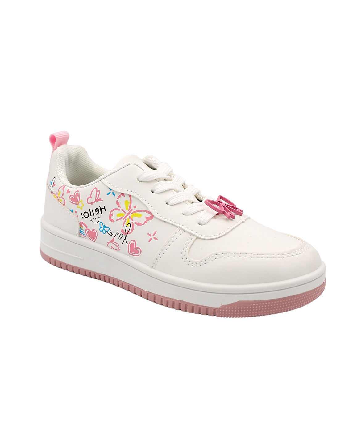 Girls Butterfly Graffiti Detail Sneaker