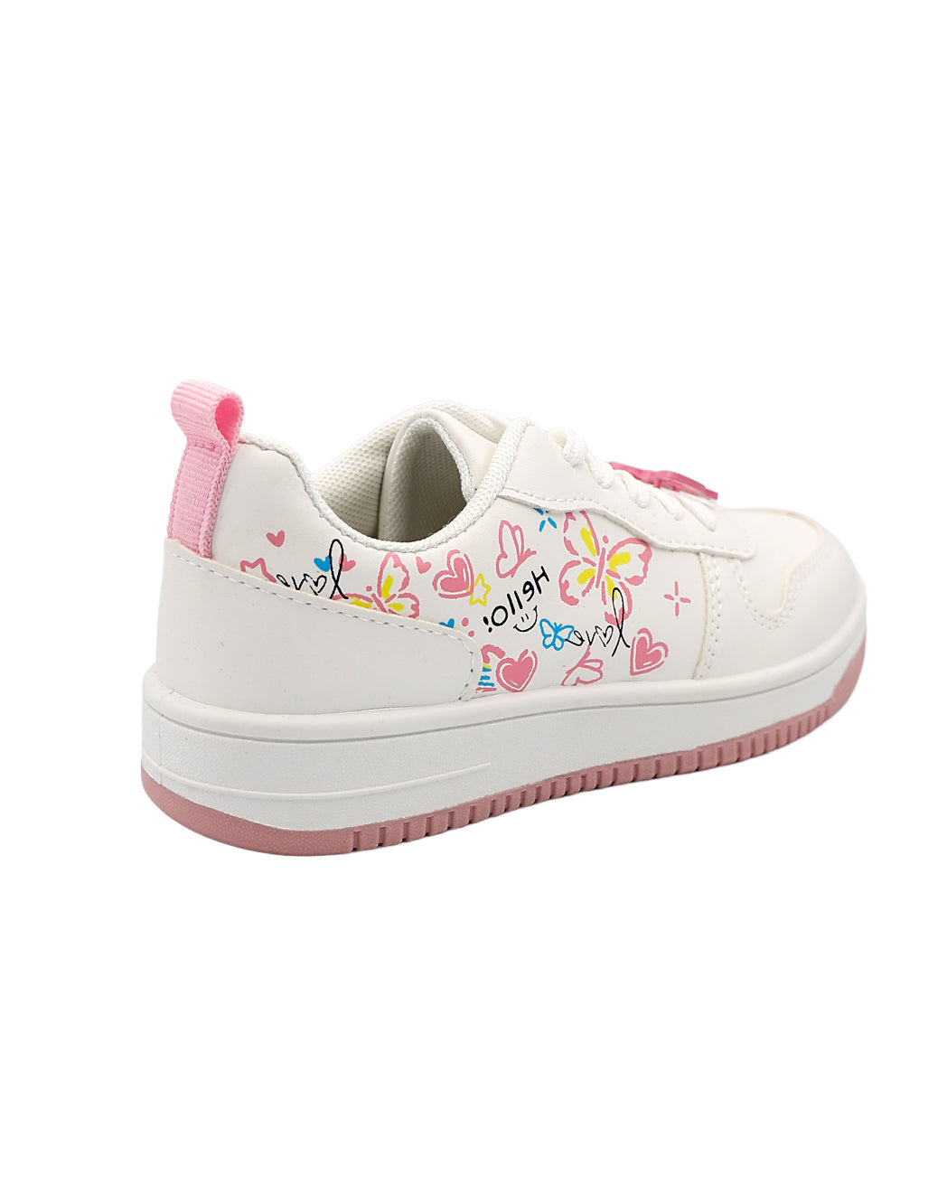 Girls Butterfly Graffiti Detail Sneaker