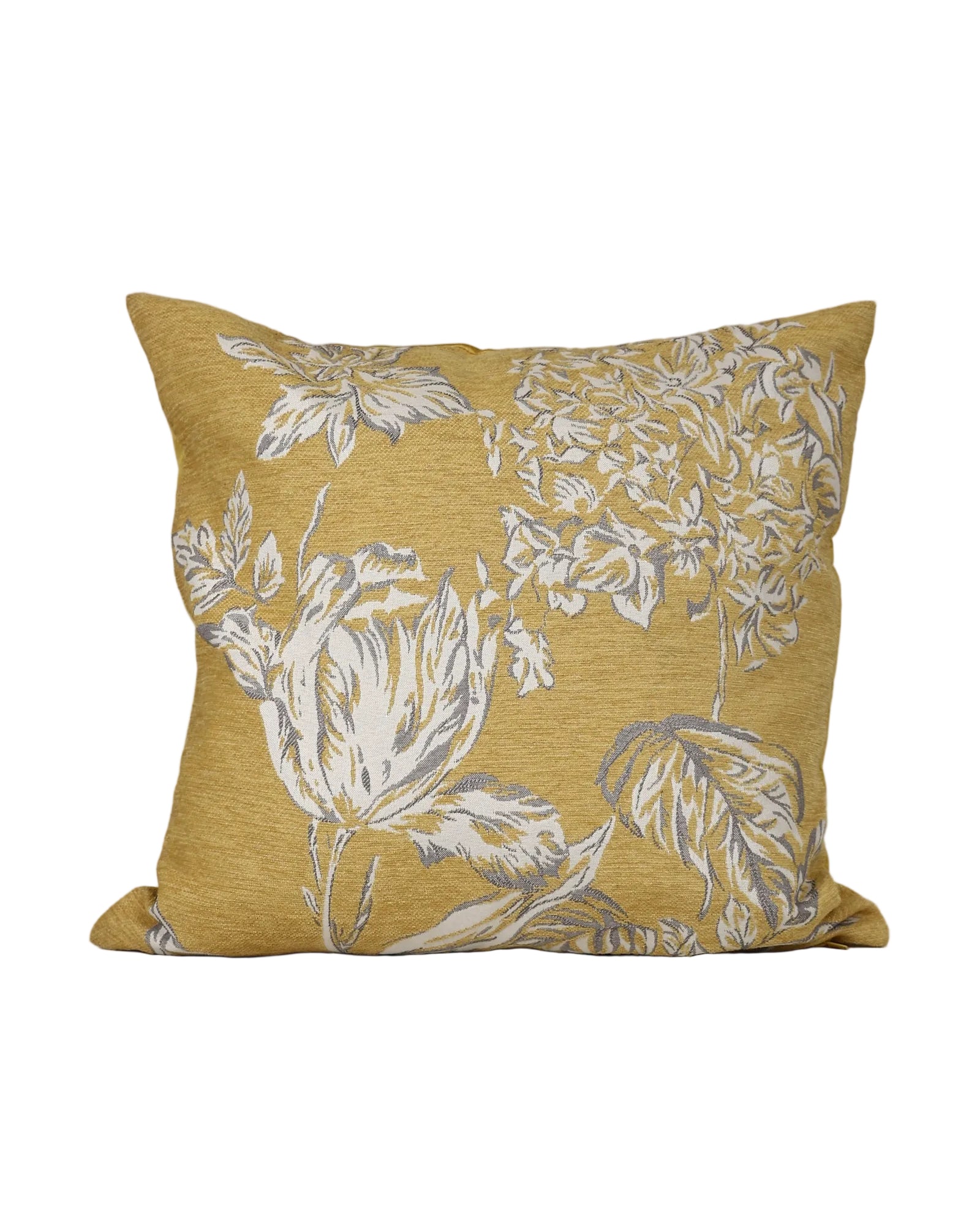 Ocher Floral Jacquard Scatter Cushion