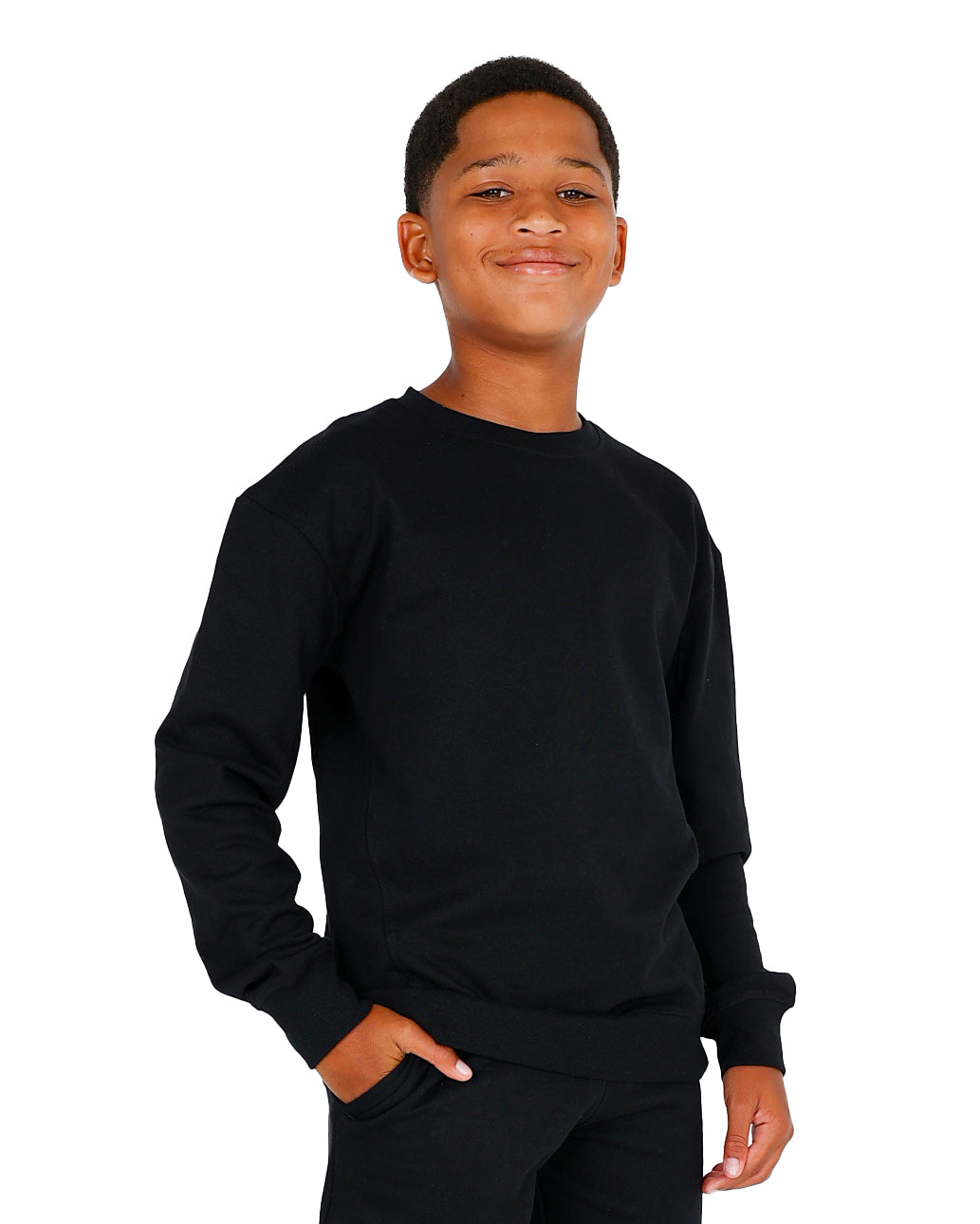 Black Brushed Fleece Sweatshirt