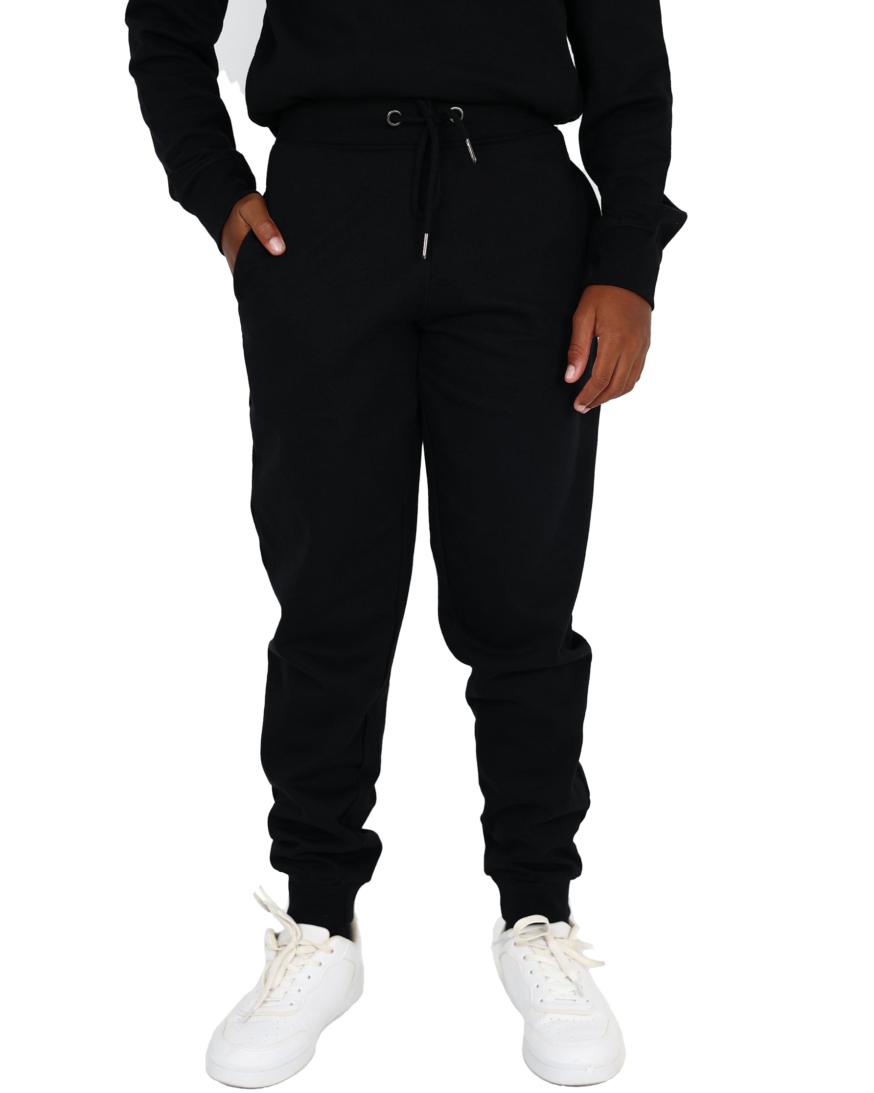 Black Brushed Fleece Active Joggers