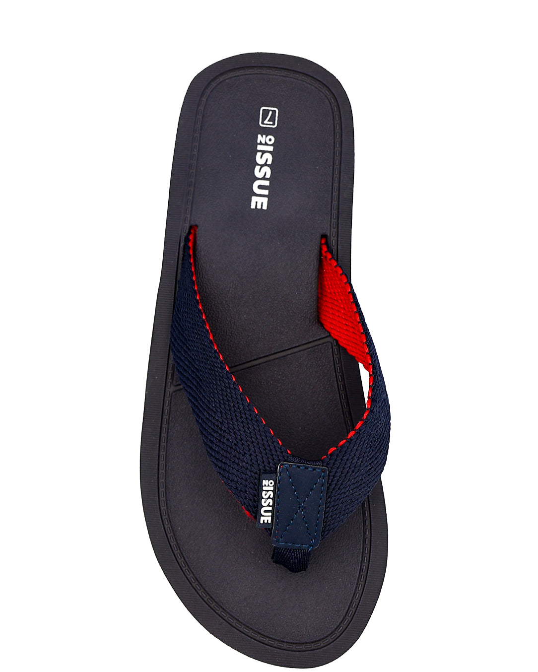 Navy Webbed Thong Sandal