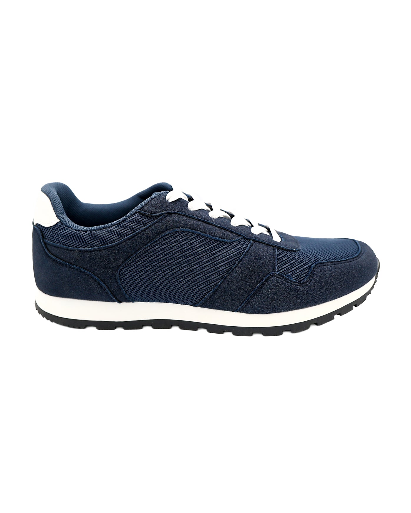 Navy Lace Up Mesh Sneaker