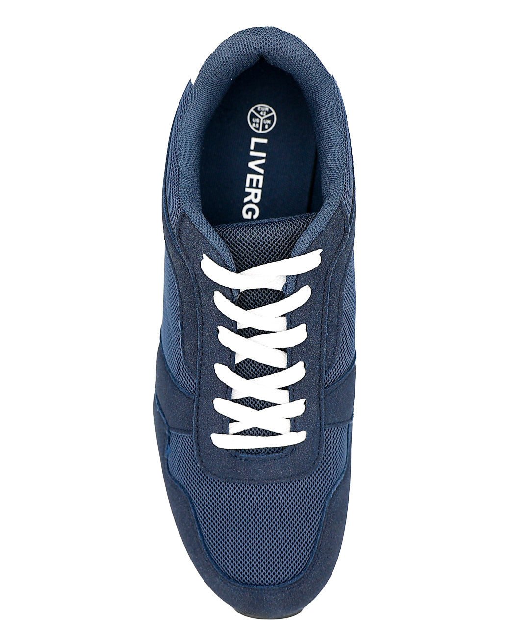 Navy Lace Up Mesh Sneaker