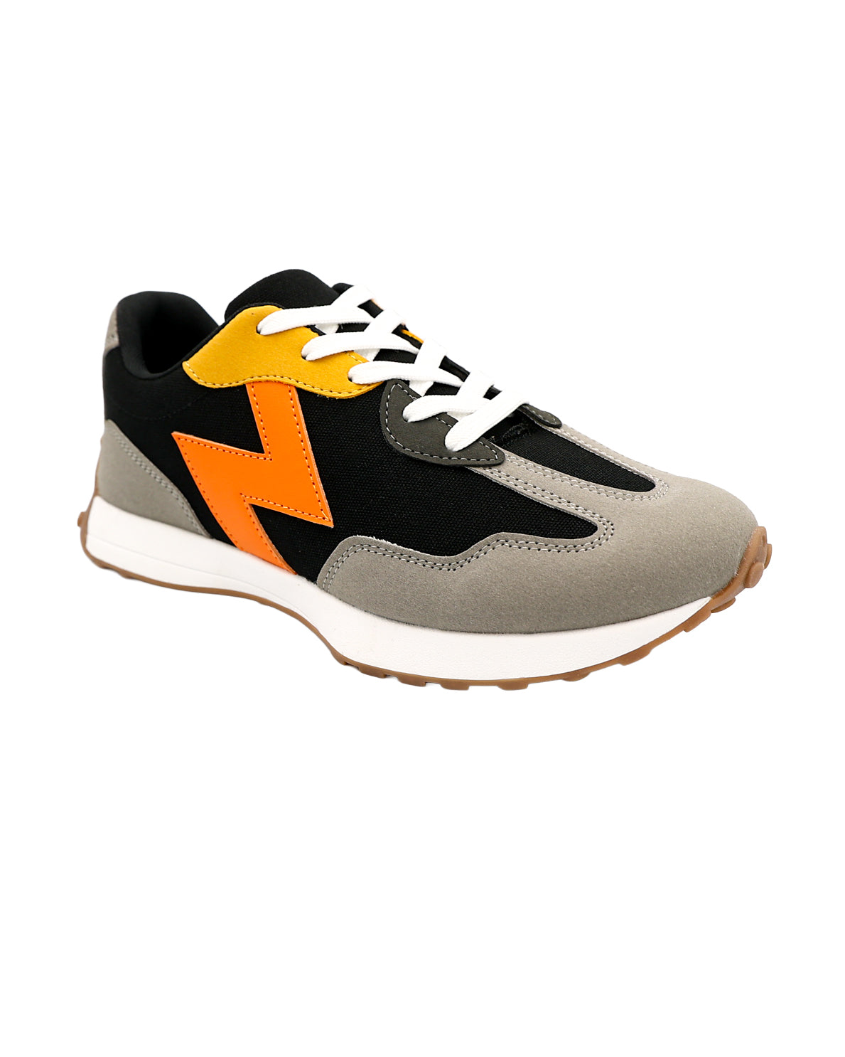 Black Bolt Faux Suede Runner