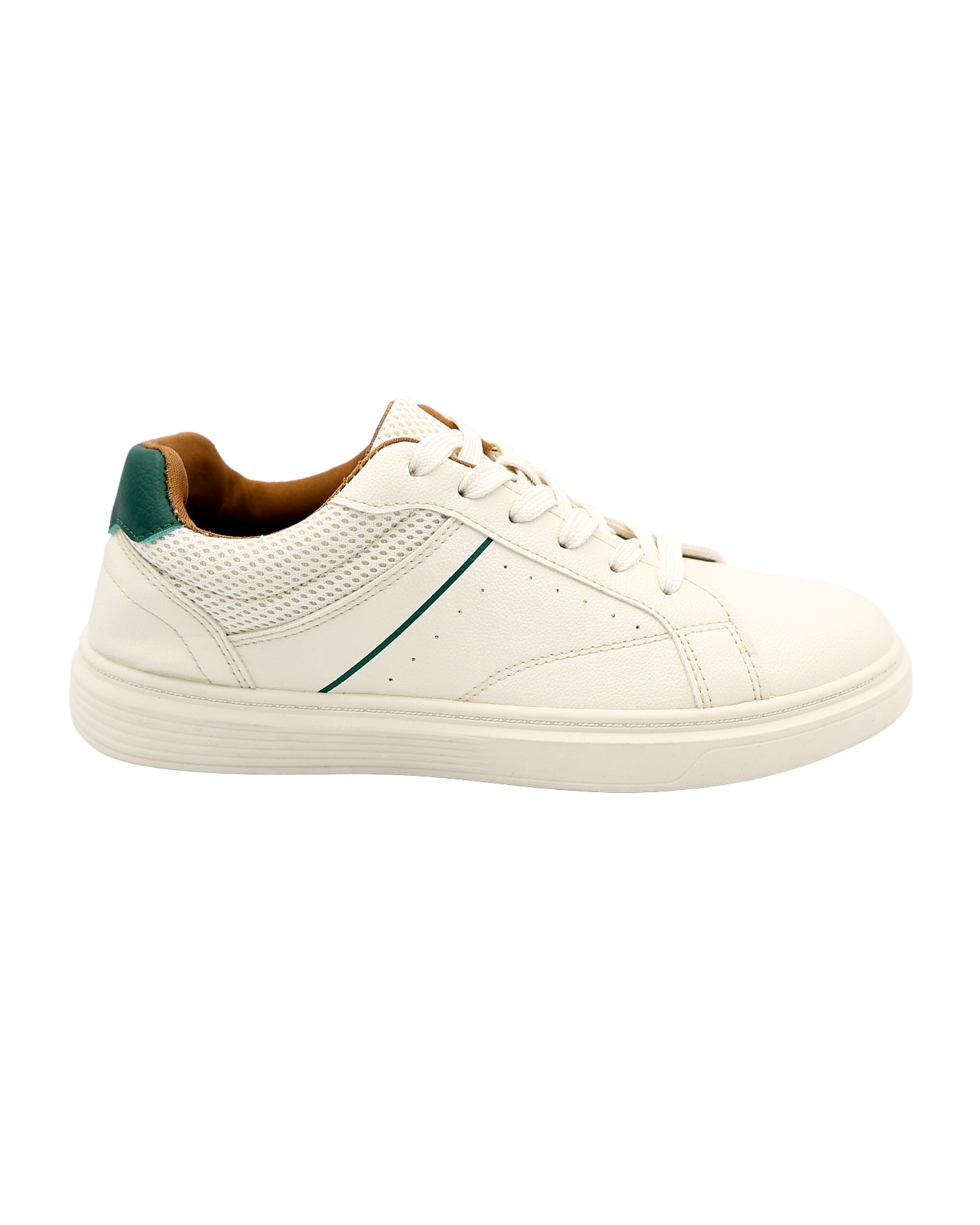 White Lace Up Pebble Sneaker