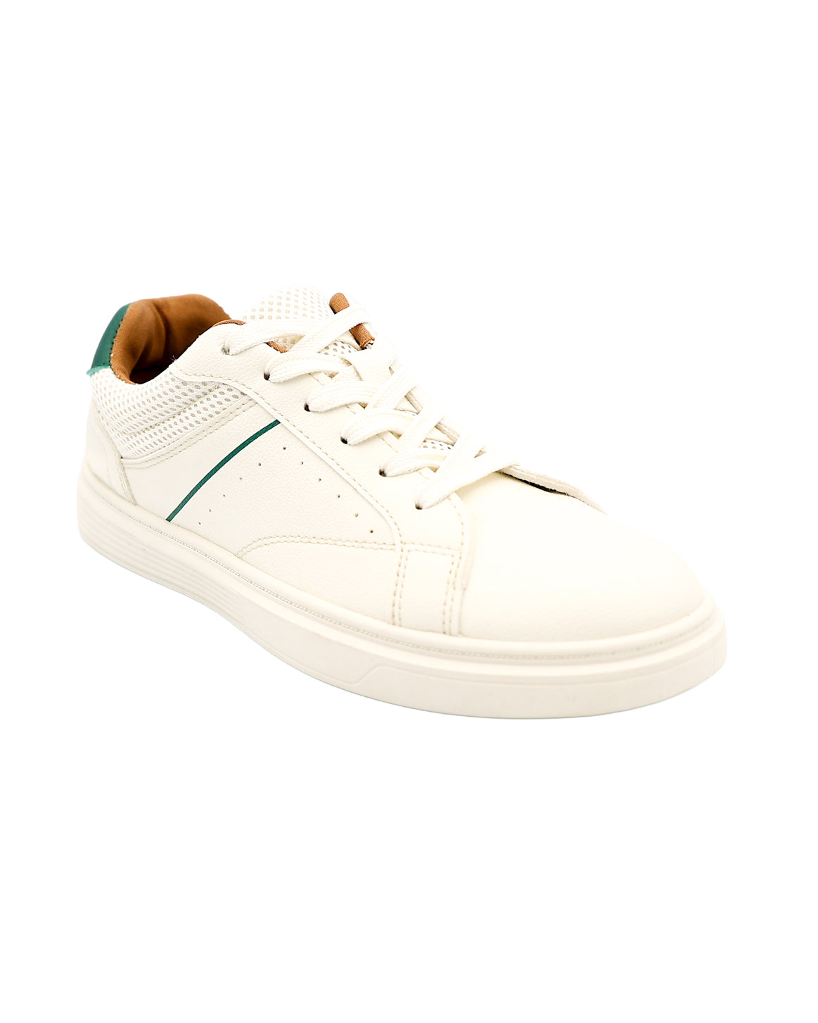 White Lace Up Pebble Sneaker
