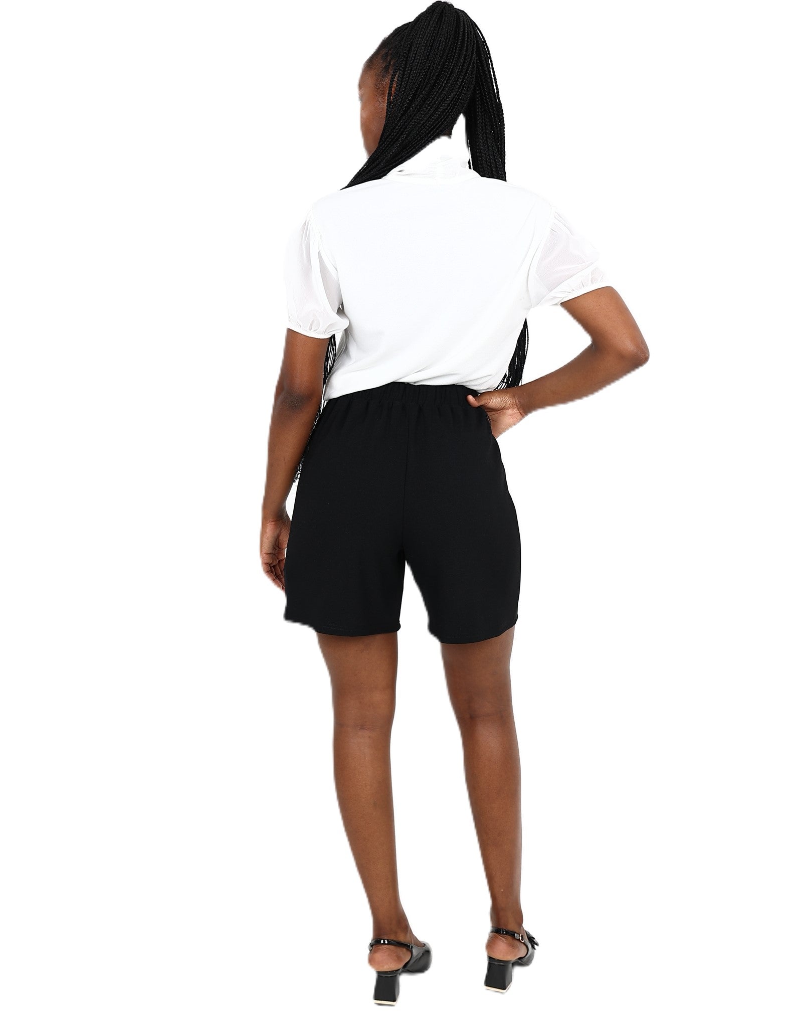 Tailored Pintuck Bermuda Shorts