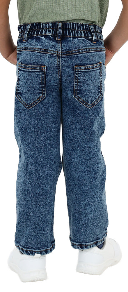Straight Leg Light Indigo Stretch Jeans