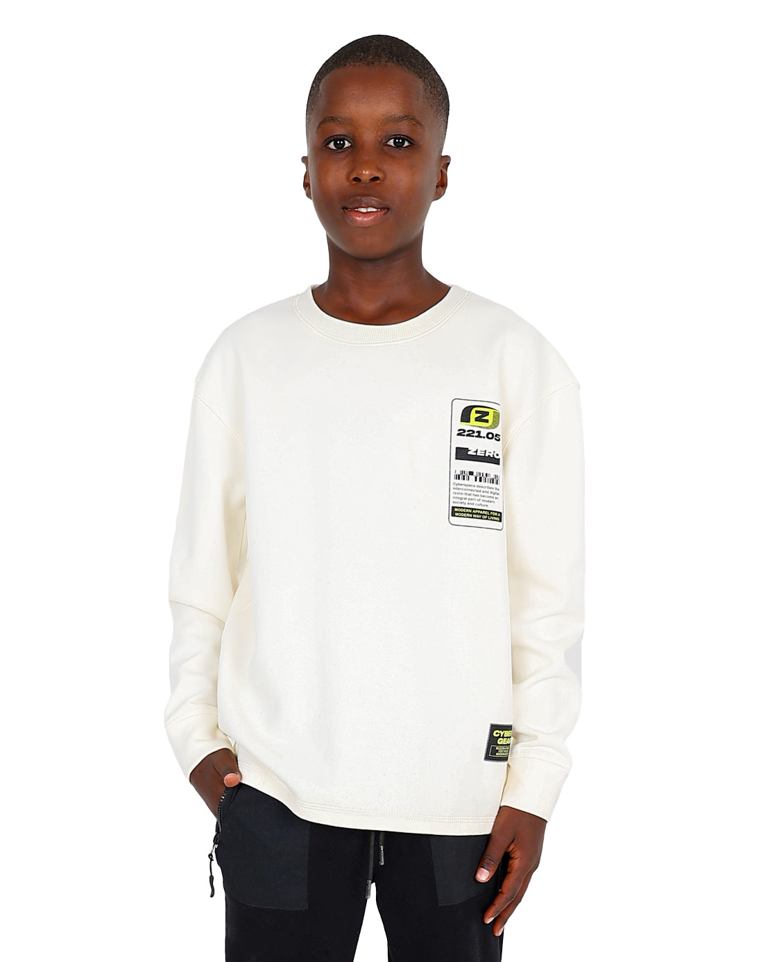 Cyber Gear Graphic Print Long Sleeve T-Shirt