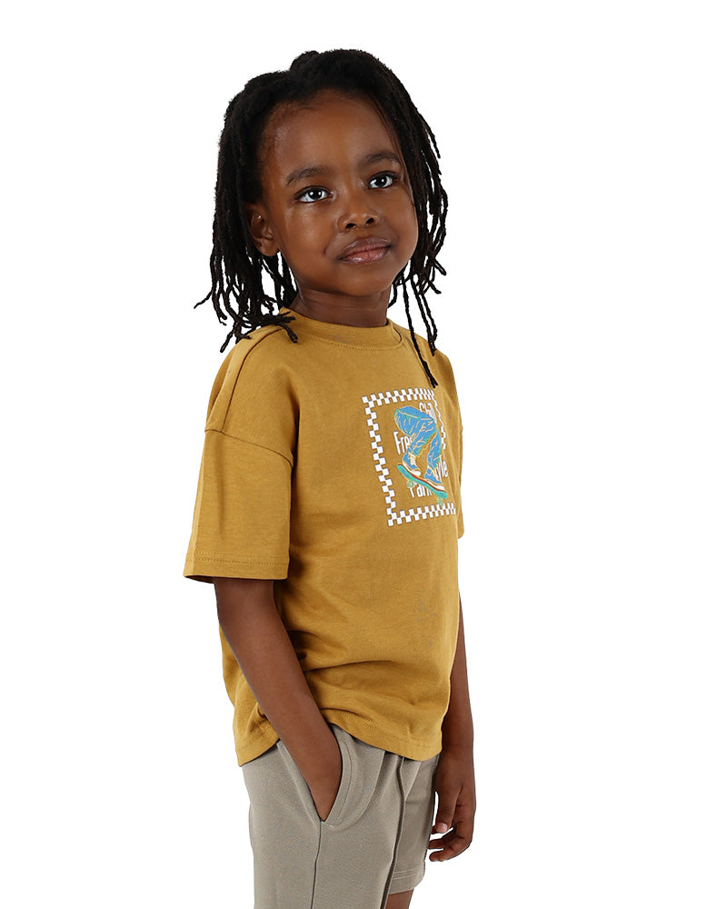 Short Sleeve Skateboarding Graphic Print T-Shirt