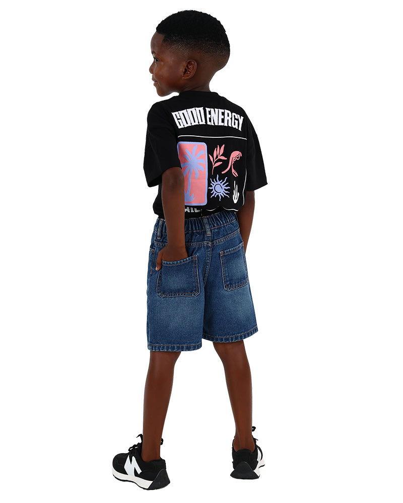 Medium Indigo Baggy Denim Shorts