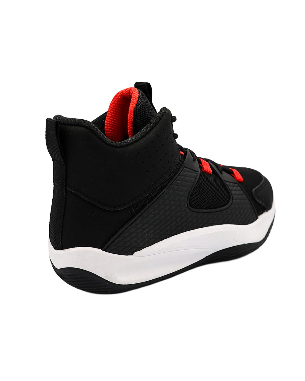 Boys Black & Red Hi-Top Sneaker