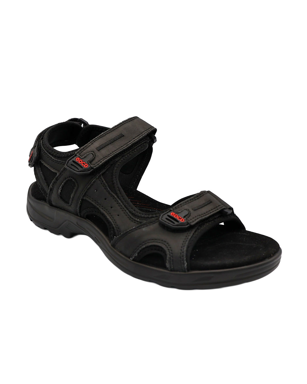 Black Leather Open Toe Adventure Sandal