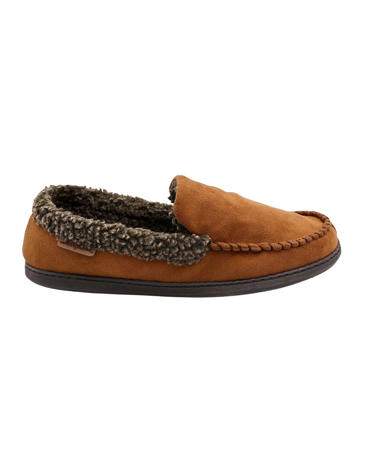 Tan Fur Trim Moccasins
