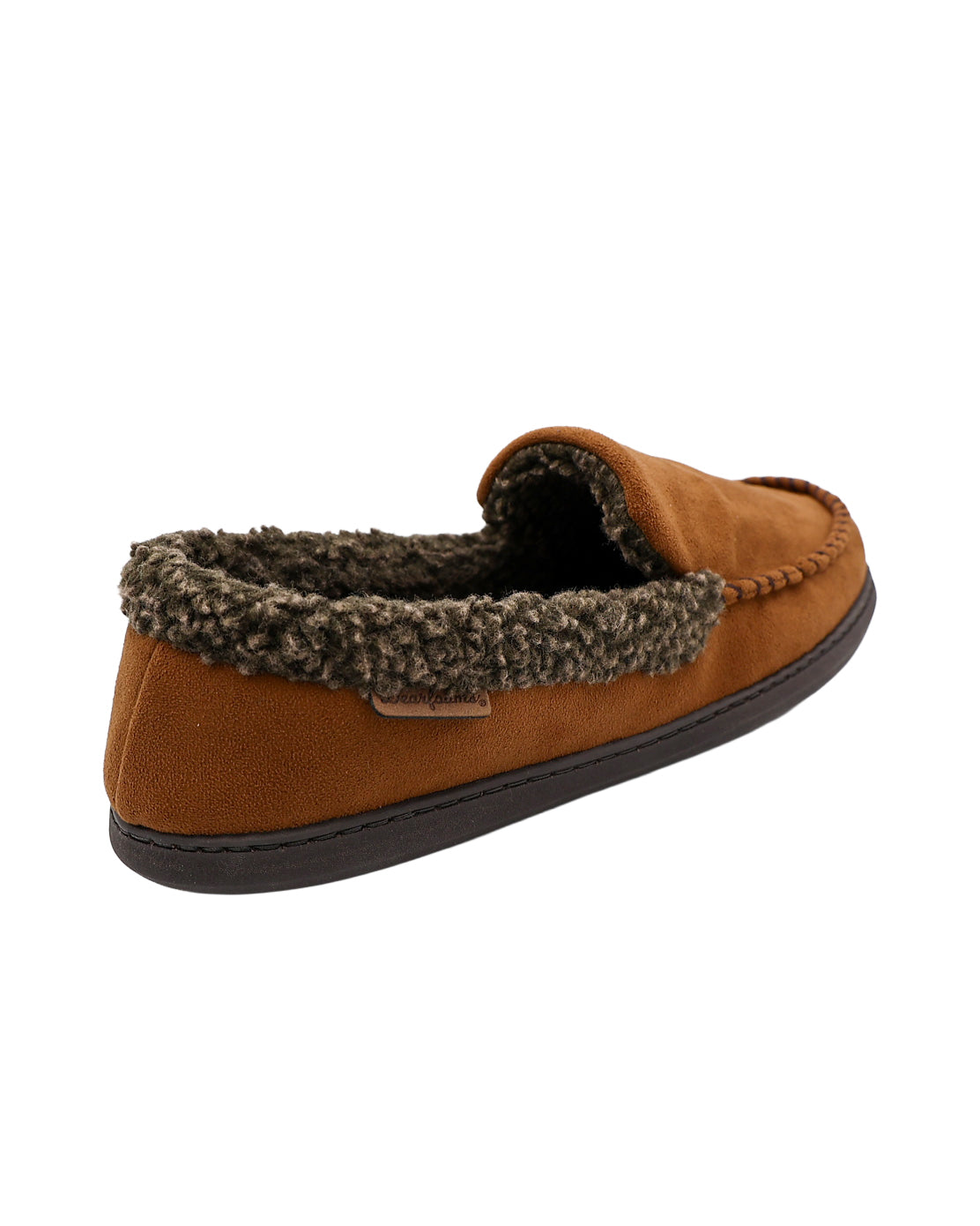Tan Fur Trim Moccasins