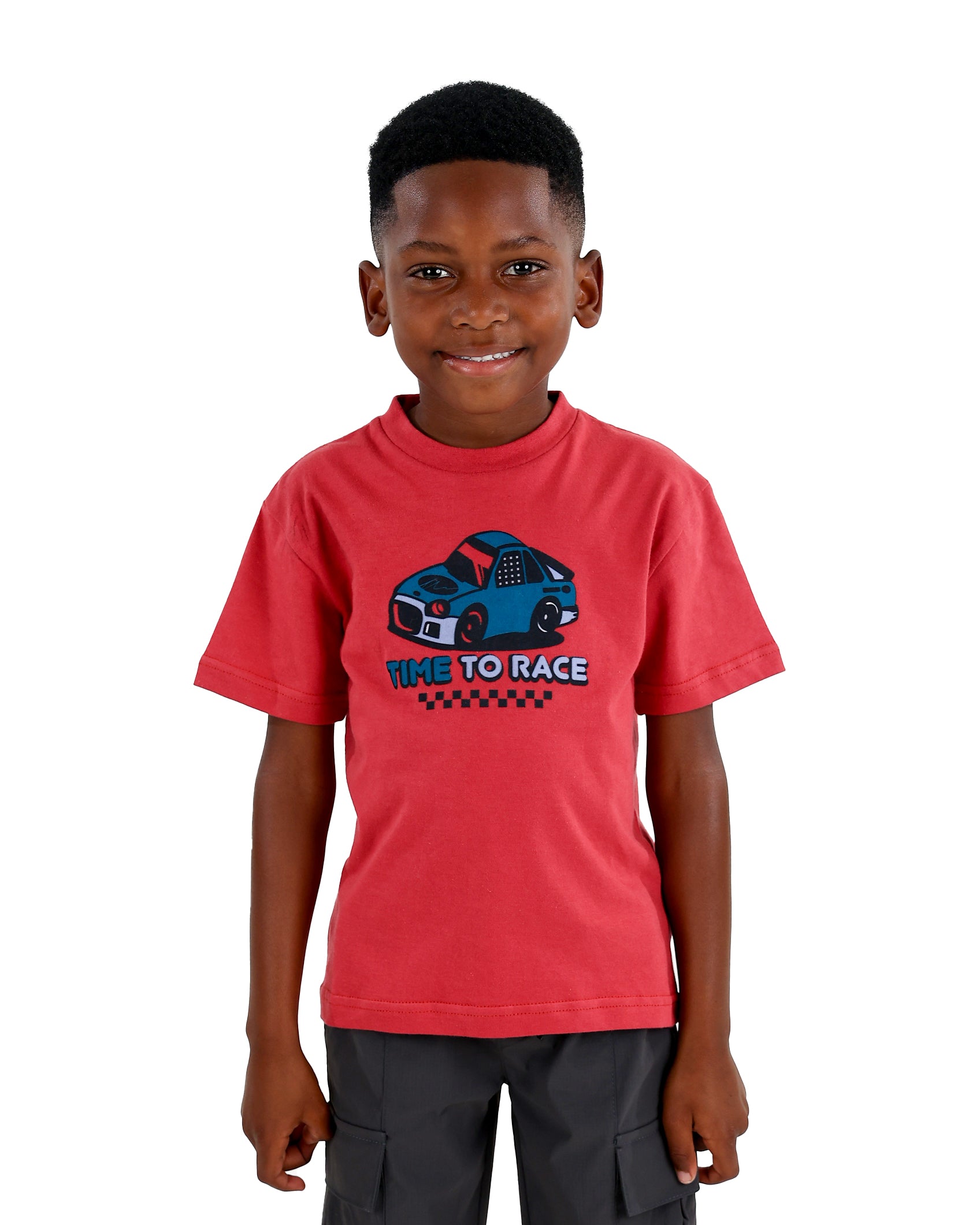 Short Sleeve Time To Race Graphic Print T-Shirt