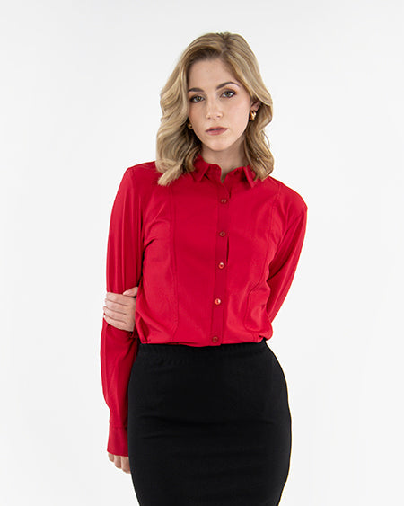 Red Long Sleeve Soft-Touch Shirt
