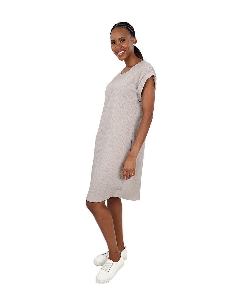 Stone Short Sleeve Tunic Dress