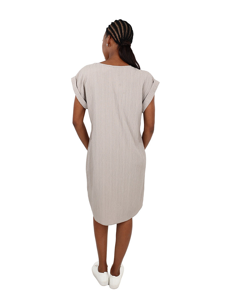 Stone Short Sleeve Tunic Dress