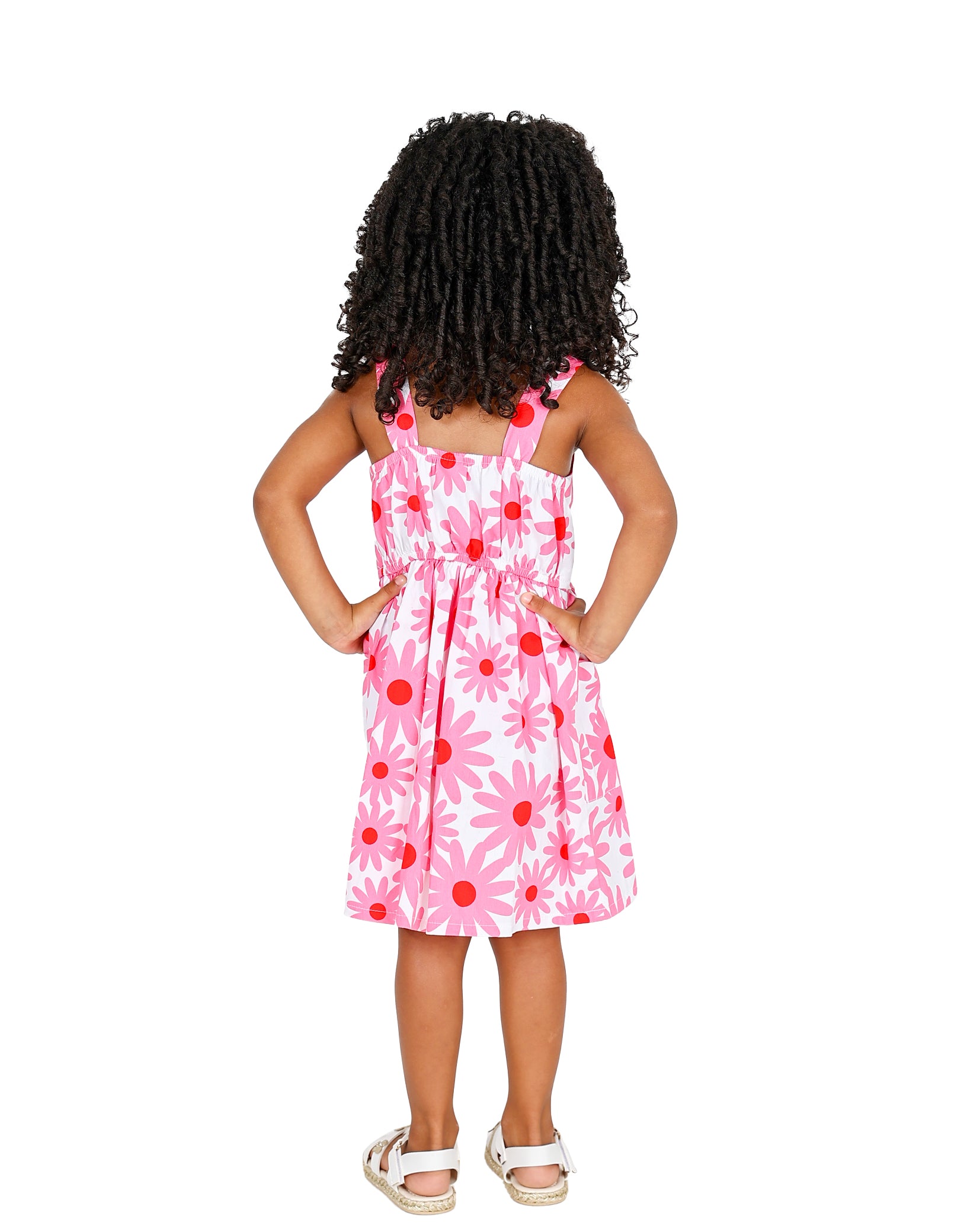 Sleeveless Daisy Print Dress