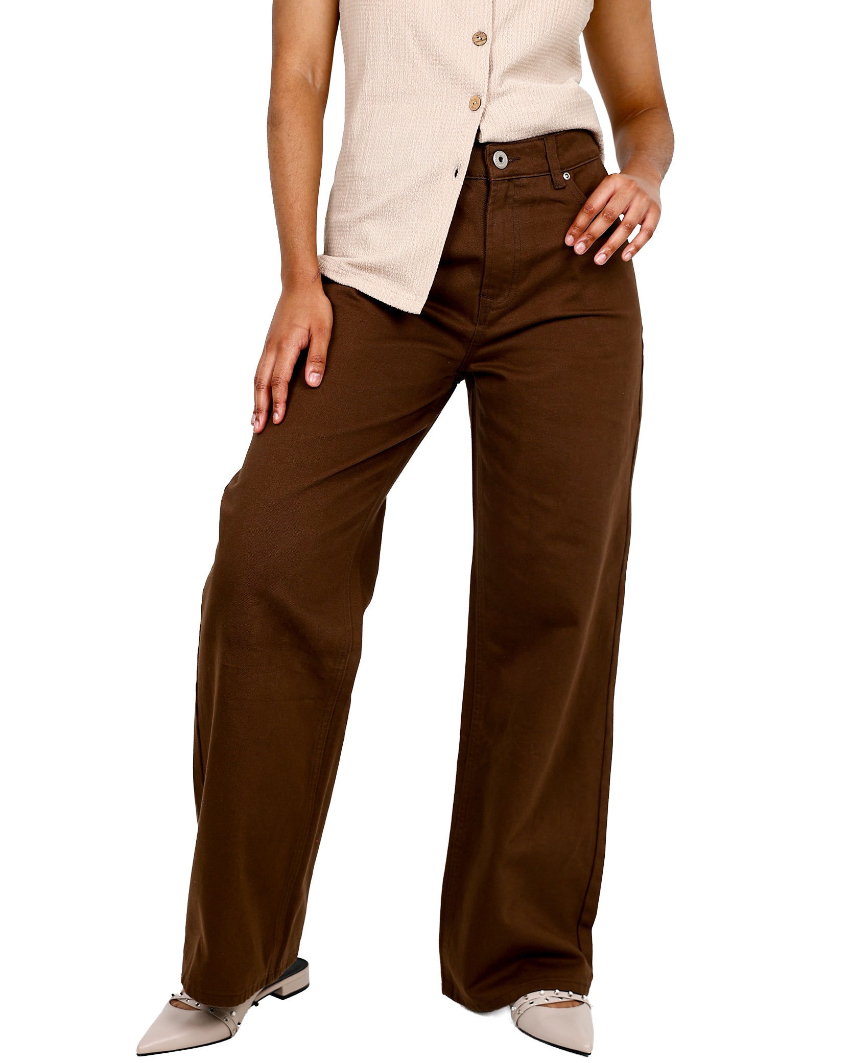 5 Pocket Chocolate Denim Jeans