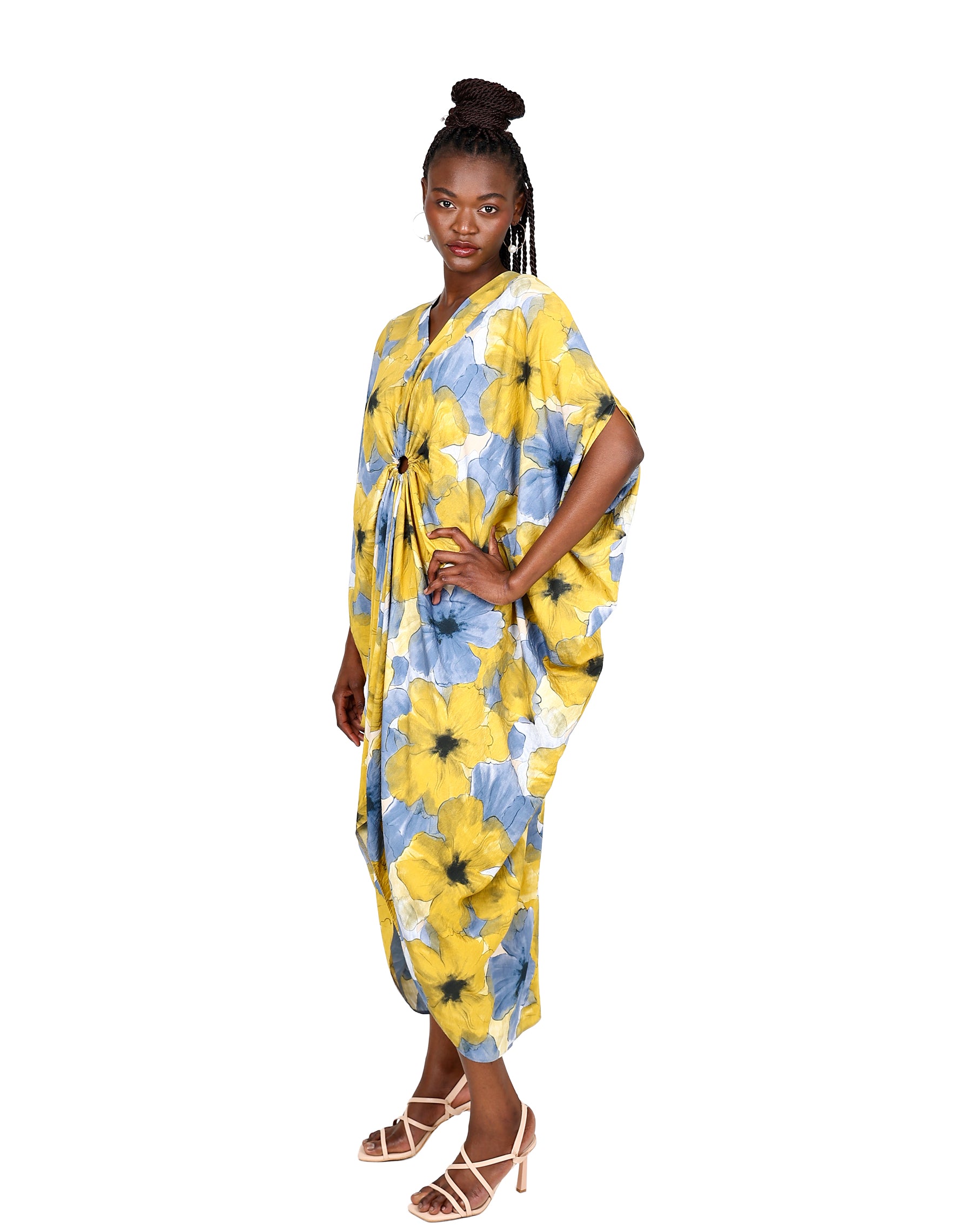Floral Print Kaftan Dress