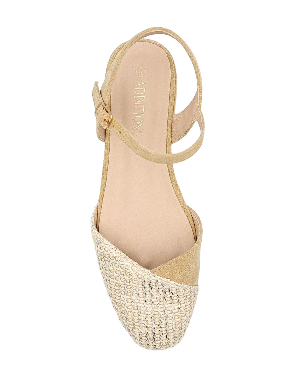 Woven Ankle Strap Pump