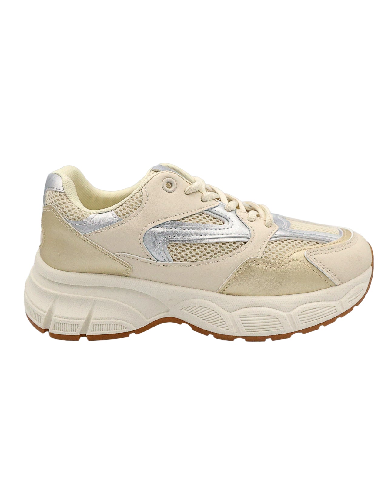 Beige Platform Runner Style Sneaker