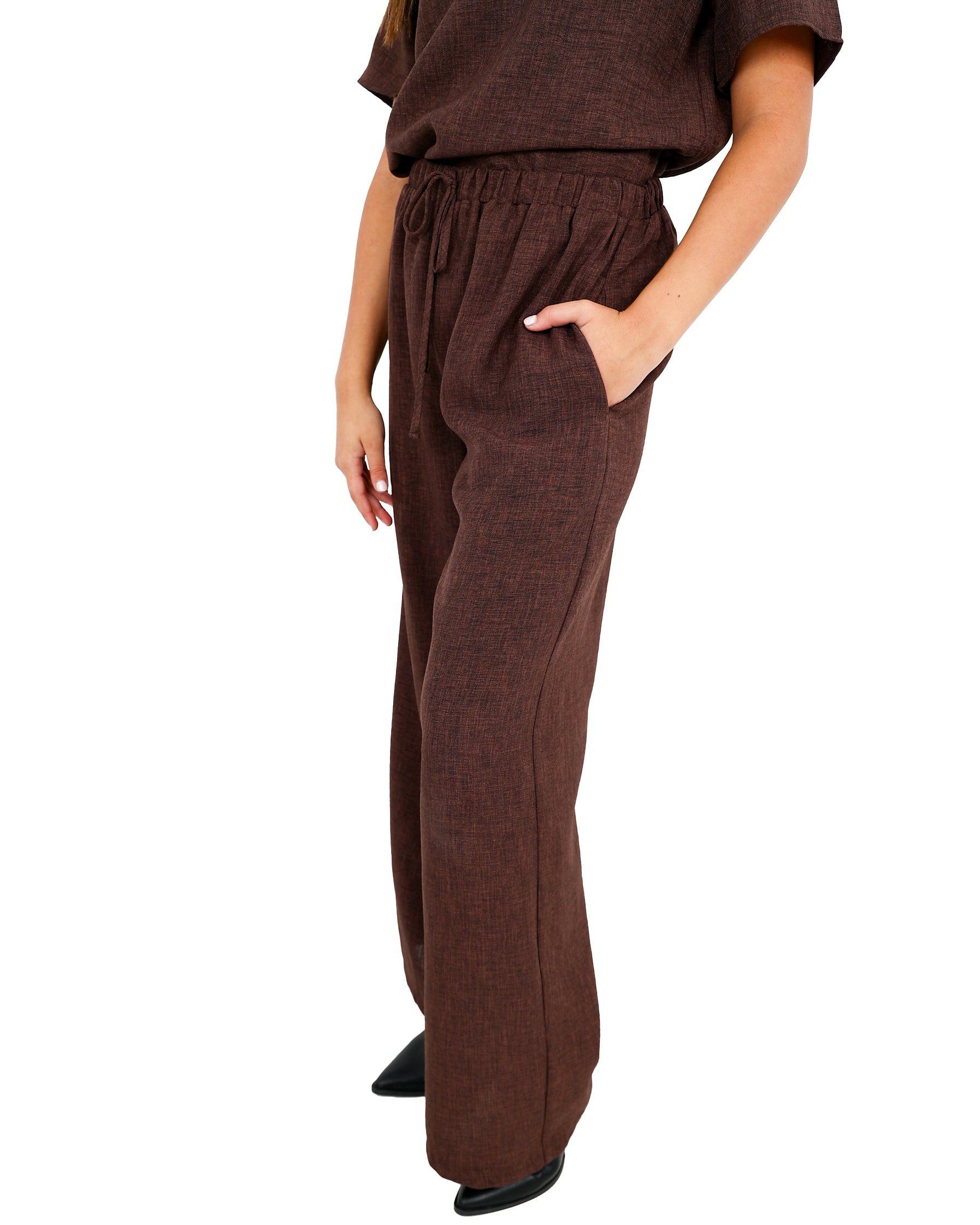 Chocolate Co-Ord Wide Leg Pants