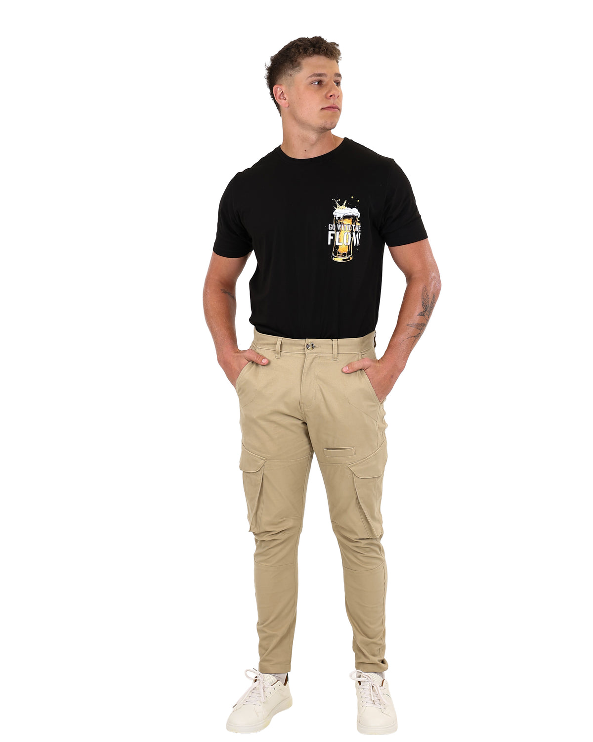 Stone Tailored Cargo Barrel Pants