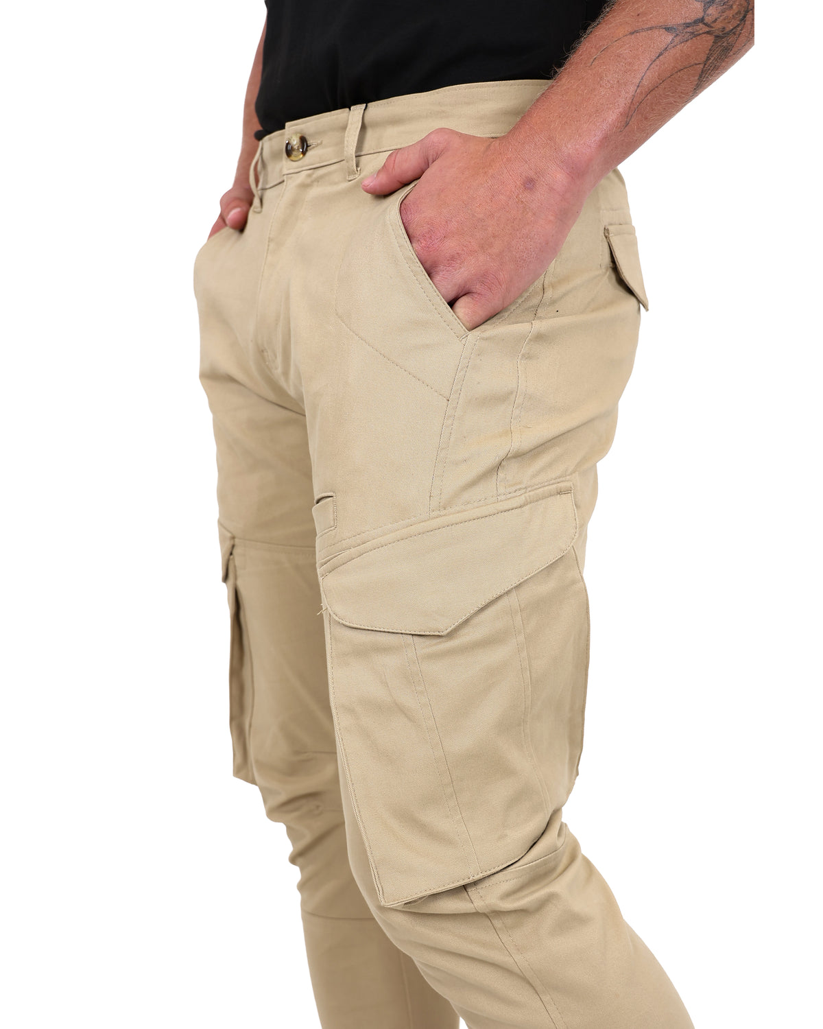Stone Tailored Cargo Barrel Pants