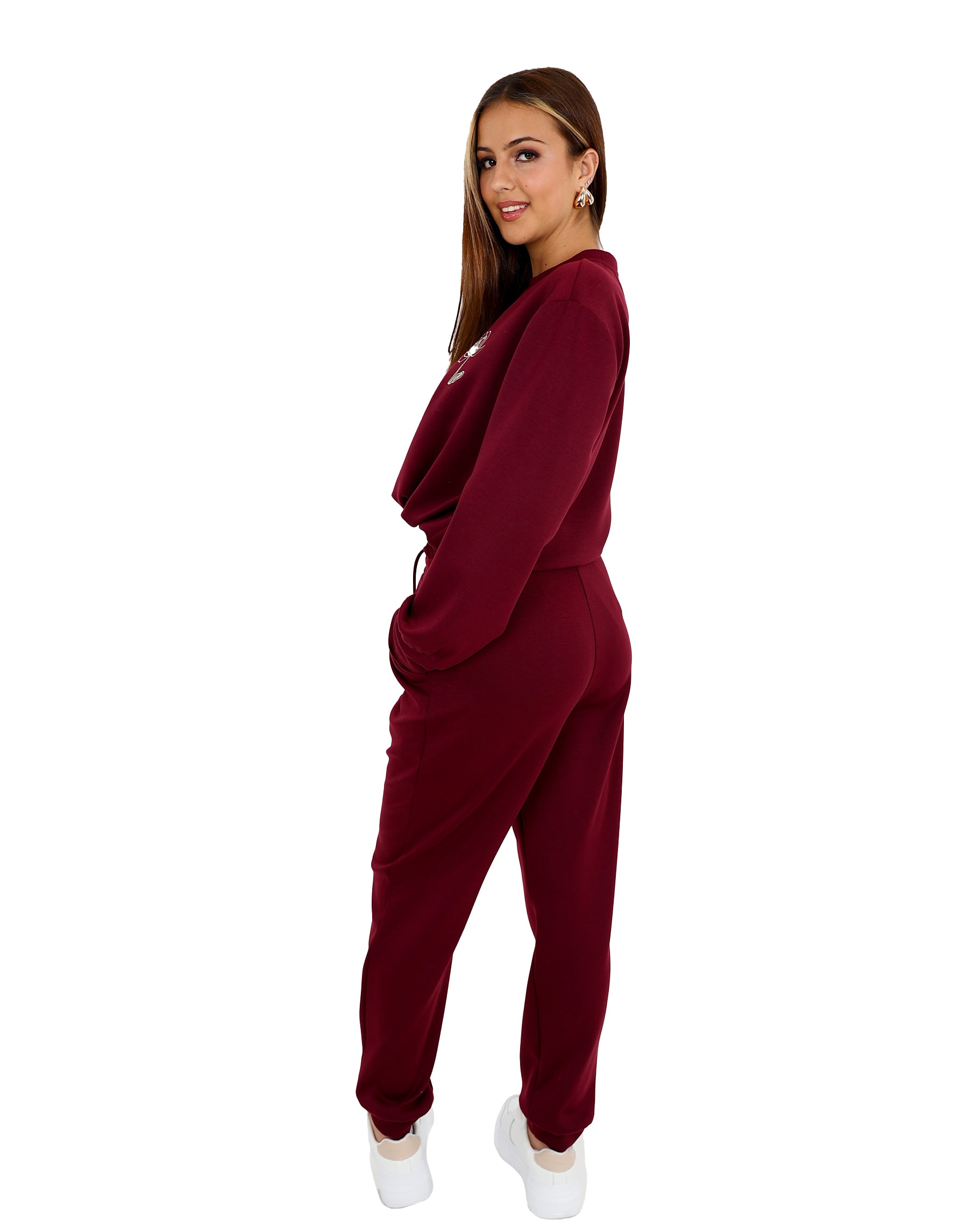 Burgundy Co-Ord Scuba Joggers