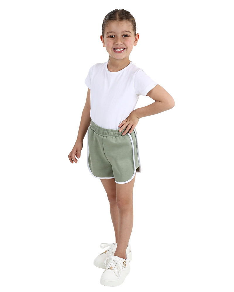 Elasticated Runner Shorts with Contrast Binding