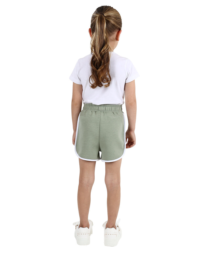 Elasticated Runner Shorts with Contrast Binding