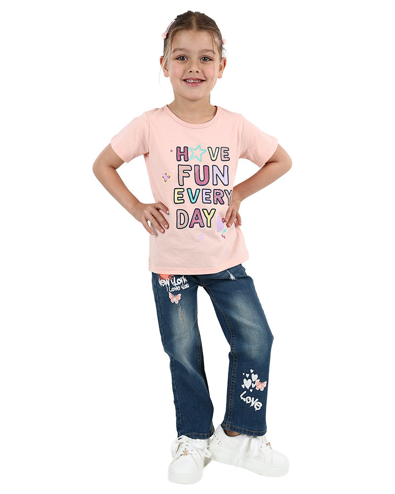 Short Sleeve Have Fun Every Day Graphic Print T-Shirt