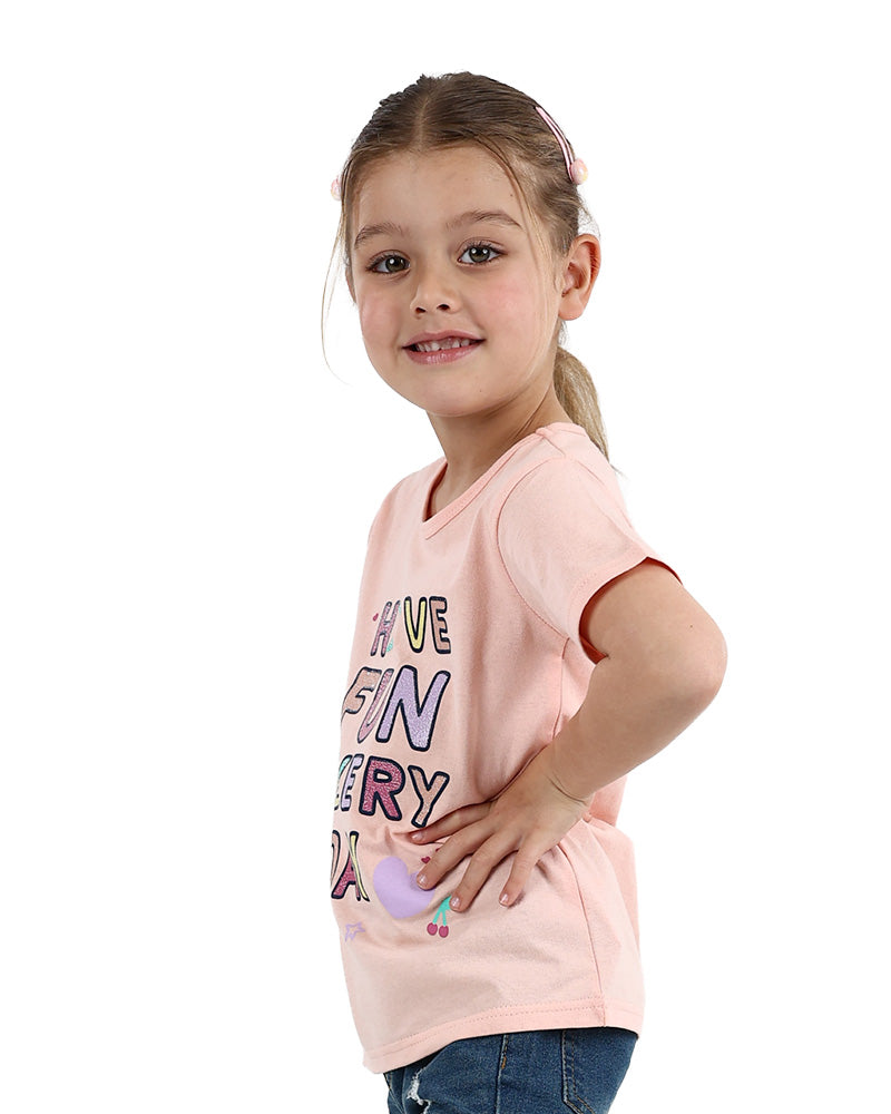 Short Sleeve Have Fun Every Day Graphic Print T-Shirt