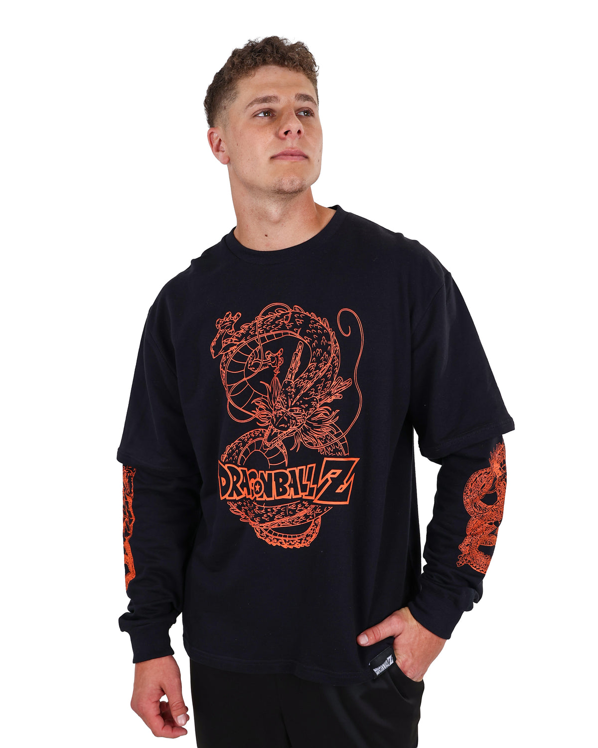 Dragon Ball Z Long Sleeve Dragon Graphic T-Shirt