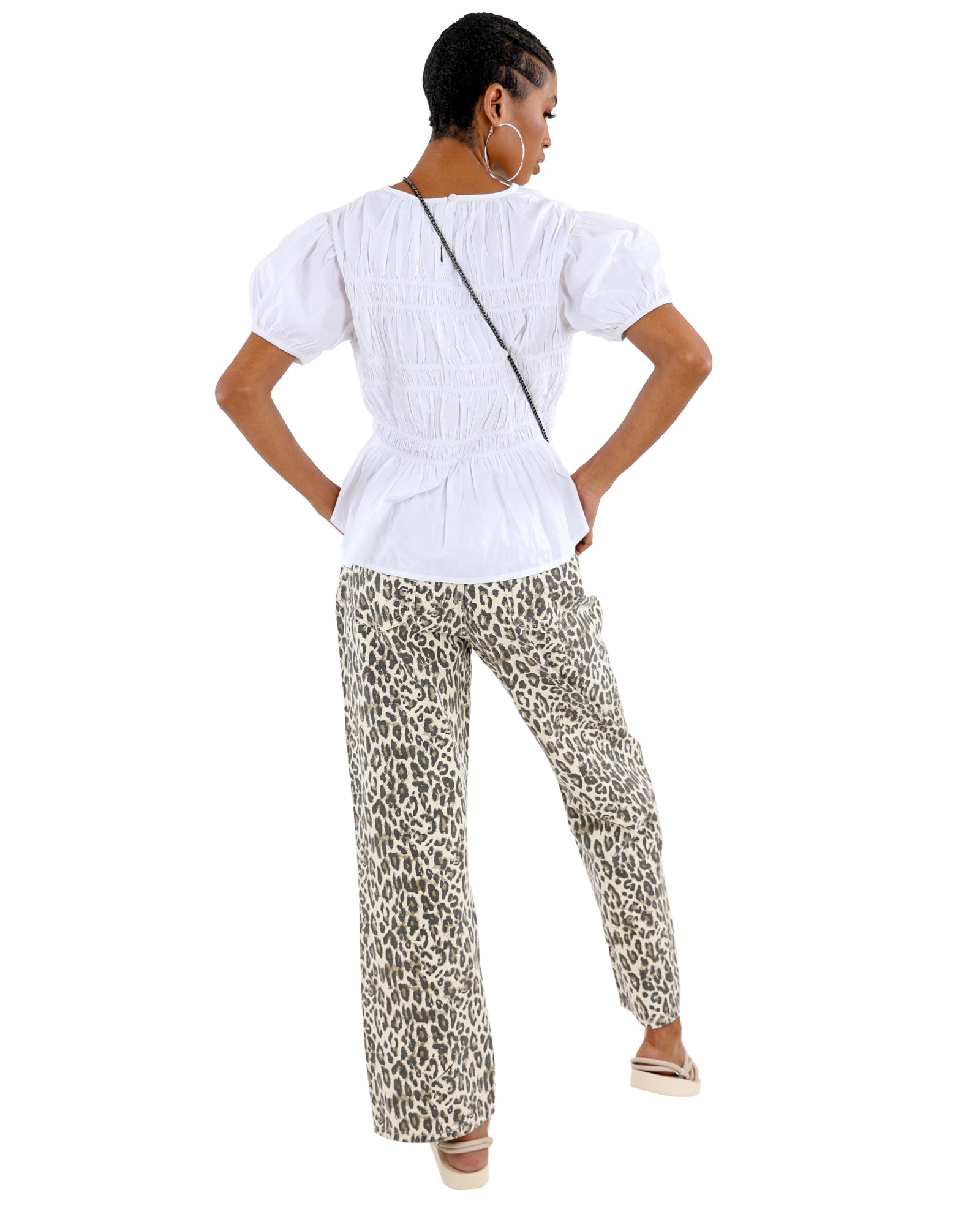 Leopard Print Baggy Carpenter Jeans