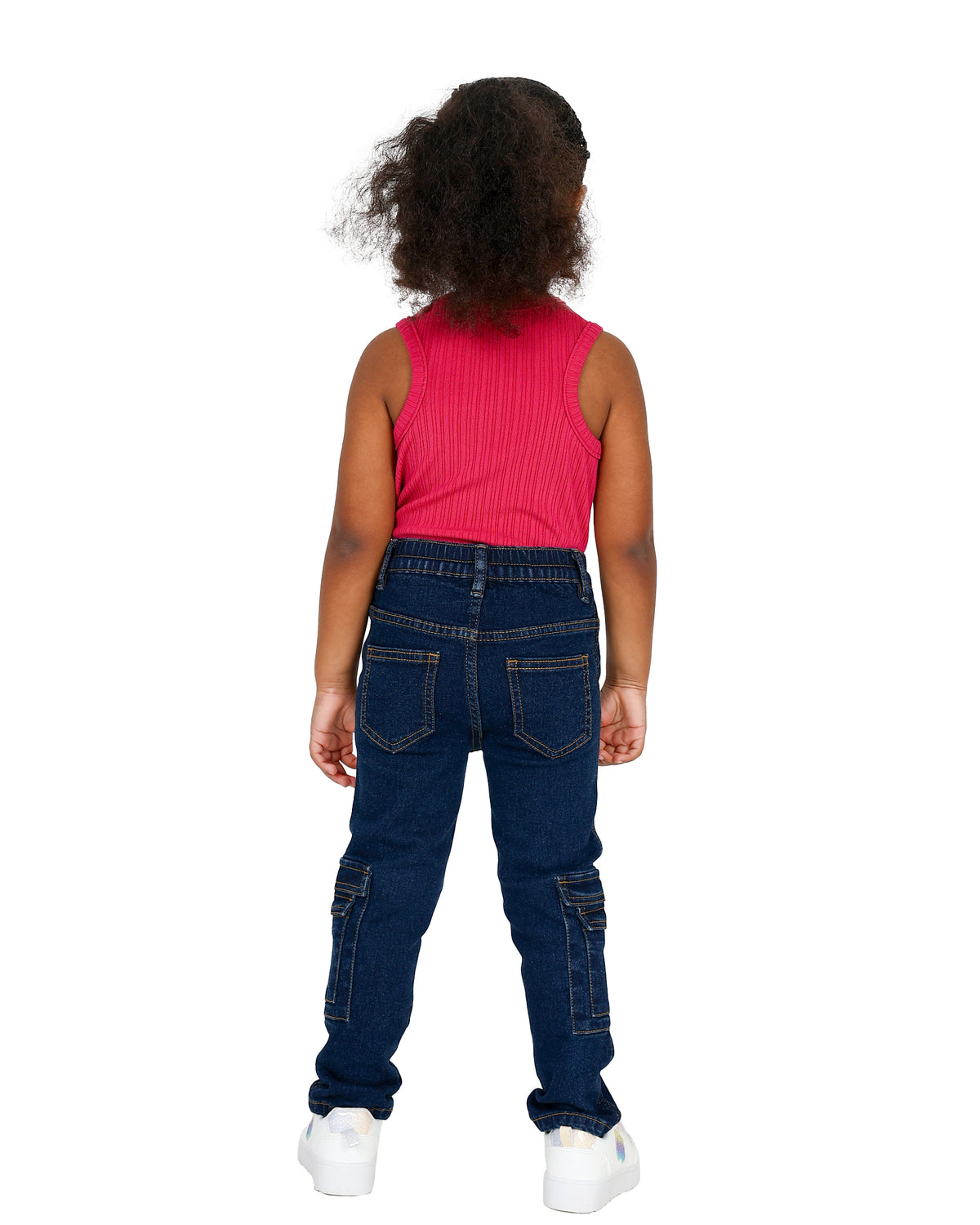 Dark Indigo Cargo Stretch Skinny Jeans