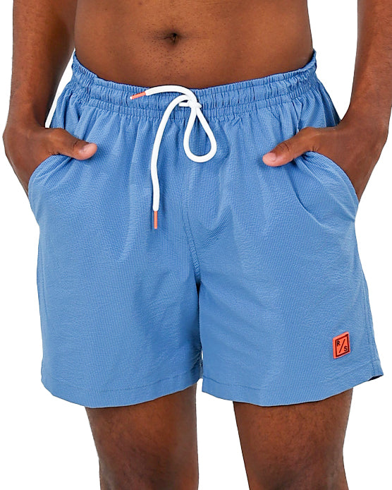 Blue Taslon Swim Shorts