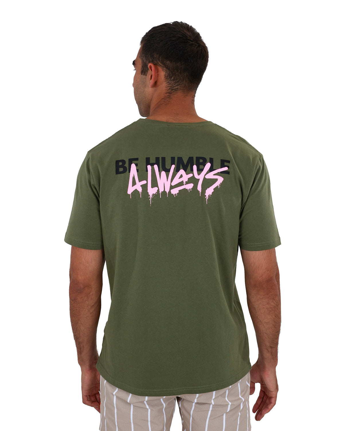 Short Sleeve "Always Be Humble" Graphic Print T-Shirt