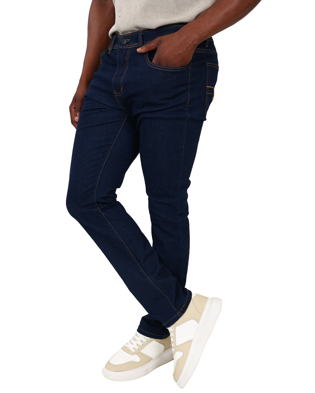 Essential Blue Black Skinny Fit Stretch Jeans