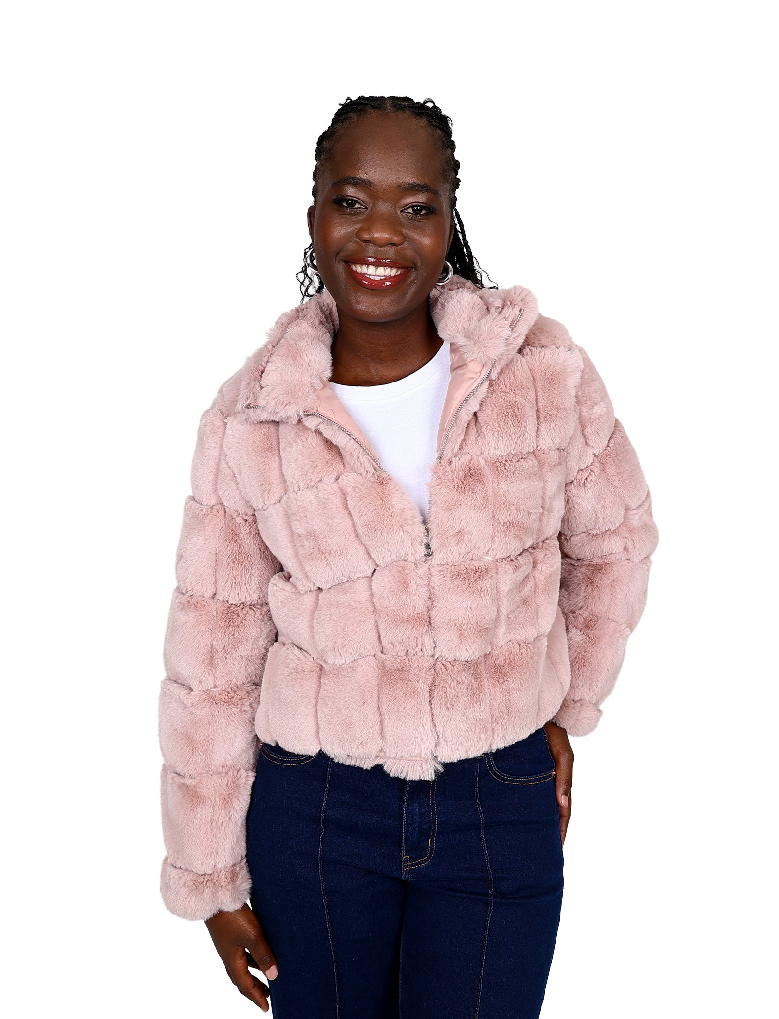 Cropped Faux Fur Jacket