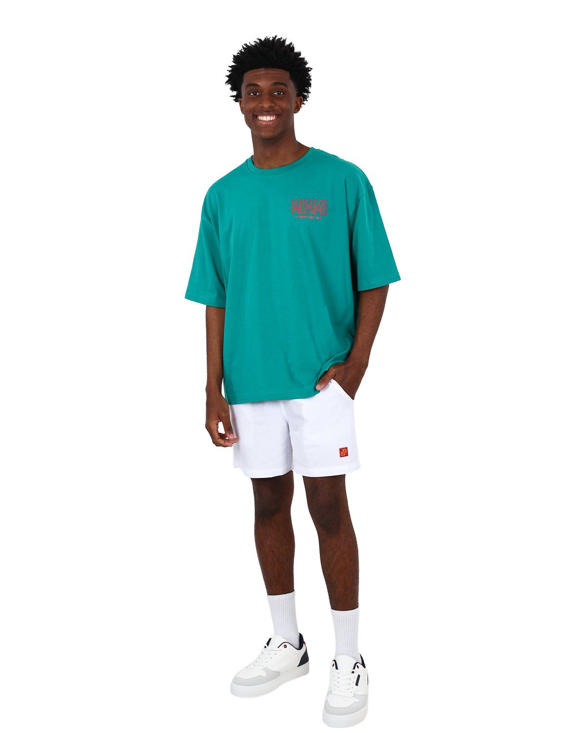 Short Sleeve Miami Graphic Print T-Shirt