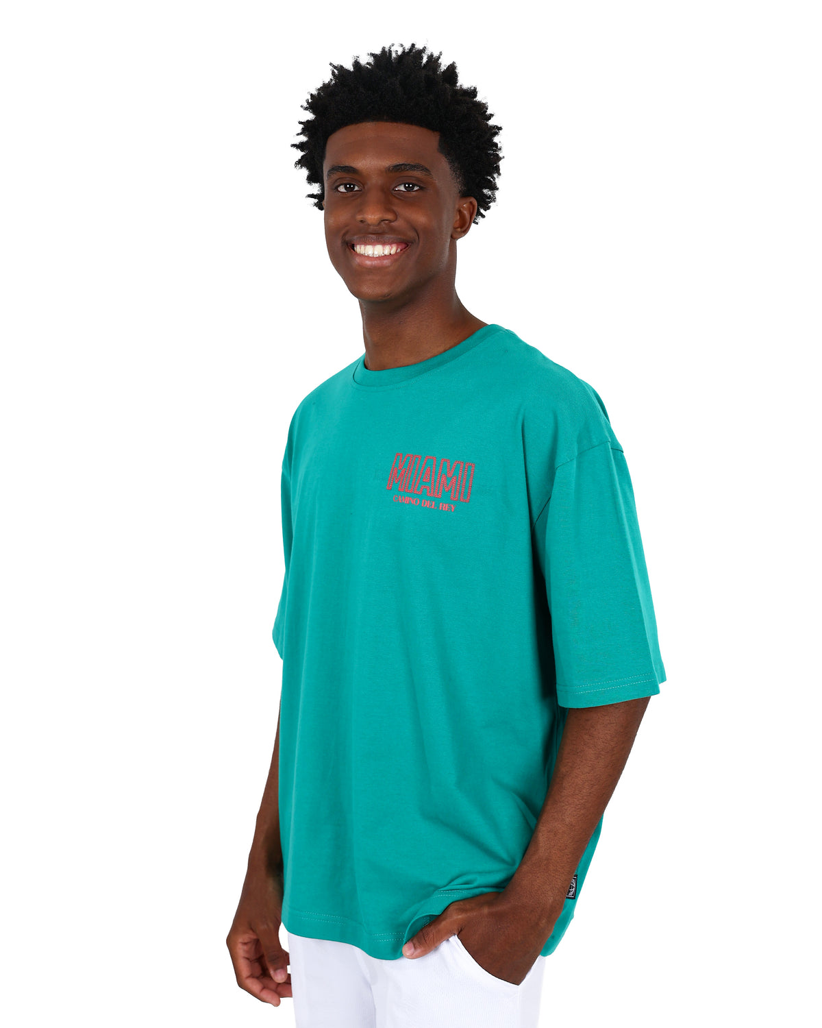 Short Sleeve Miami Graphic Print T-Shirt