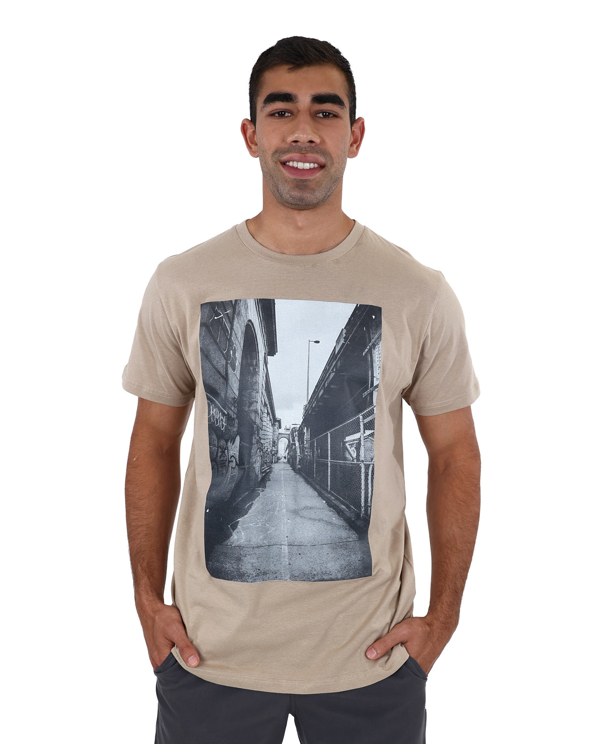 Short Sleeve Cityscape Graphic Print T-Shirt